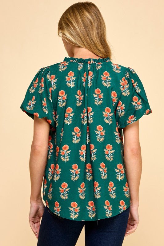 Everly Floral Puff Sleeve Top - 2 Colors! - The Nines