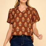 Everly Floral Puff Sleeve Top - 2 Colors! - The Nines