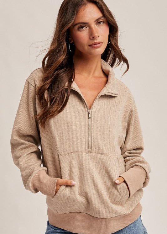 Textured Half Zip - 2 colors! - The Nines
