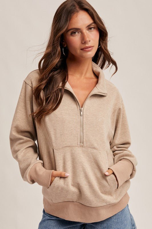 Textured Half Zip - 2 colors! - The Nines