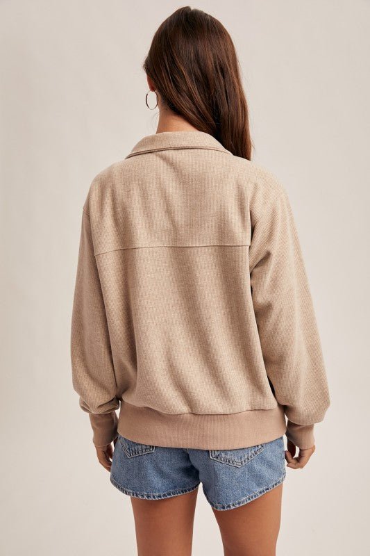 Textured Half Zip - 2 colors! - The Nines
