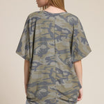 Olive Relaxed Camo Dolman Top - The Nines