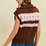Fair Isle Zip Sweater Vest - 2 colors! - The Nines