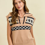 Fair Isle Zip Sweater Vest - 2 colors! - The Nines
