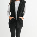 Mono B Quilted Hooded Zip Vest - The Nines