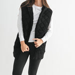 Mono B Quilted Hooded Zip Vest - The Nines