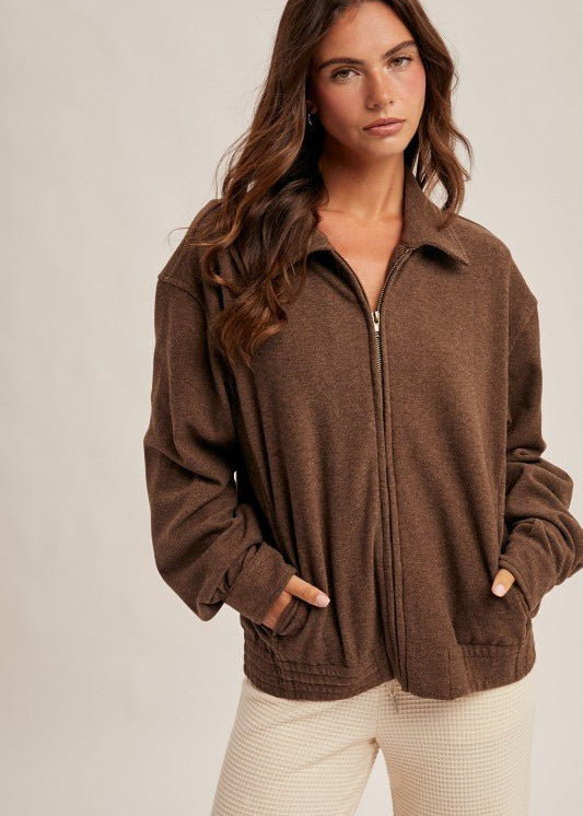 Soft Jersey Zip Up Jackets - 2 colors! - The Nines
