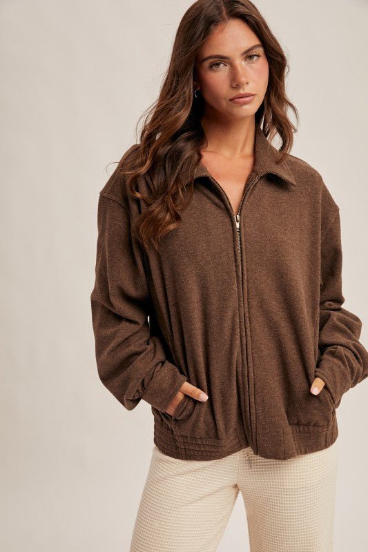 Soft Jersey Zip Up Jackets - 2 colors! - The Nines