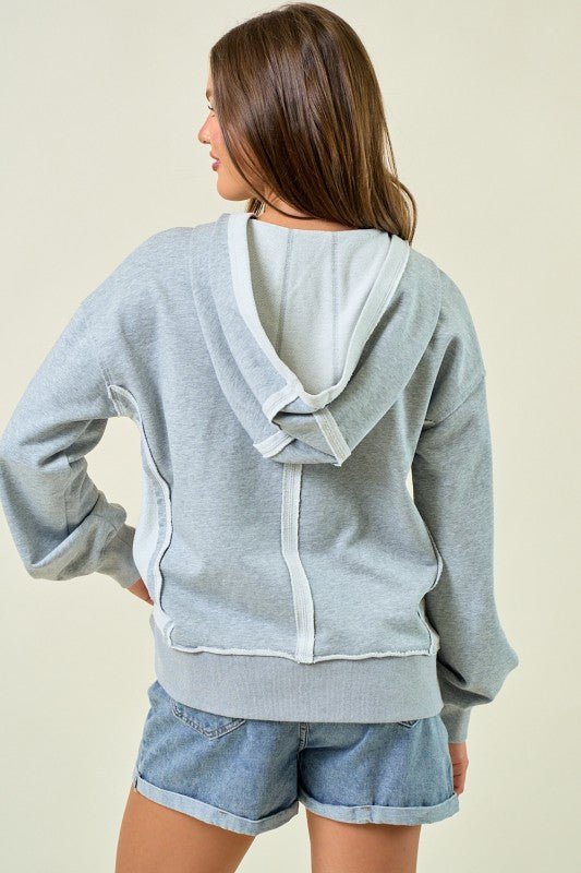 Reverse Fabric Half Zip Sweatshirts - 2 Colors! - The Nines