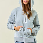 Reverse Fabric Half Zip Sweatshirts - 2 Colors! - The Nines