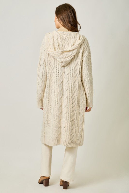Almond Long Sweater Jacket - The Nines
