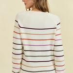 Addison Multicolor Striped Henley - The Nines