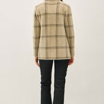 Khaki & Green Plaid Cardigan Jacket - The Nines
