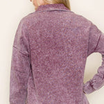 Burgundy Mineral Wash Pullover - The Nines