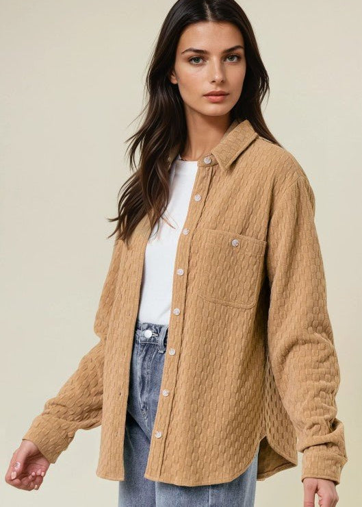 Textured Quilted Shacket - 2 Colors! - The Nines