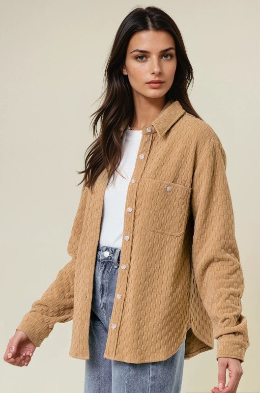 Textured Quilted Shacket - 2 Colors! - The Nines