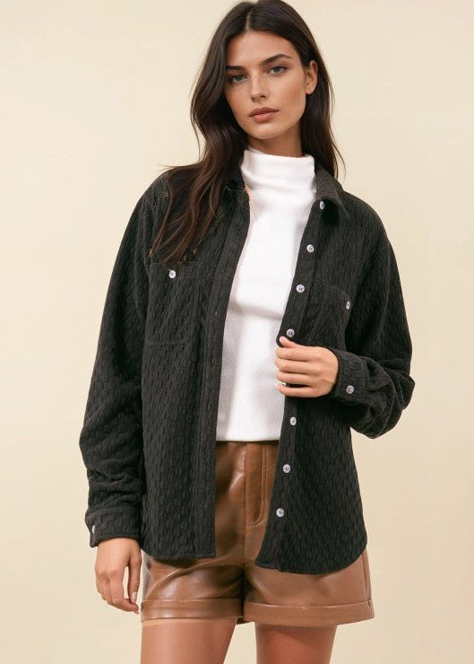 Textured Quilted Shacket - 2 Colors! - The Nines