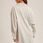 Soft Brushed Quarter Zip Sweatshirt Pocket Dress - 3 colors! - The Nines