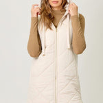 Quilted Gold Zip Puffer Vest - 3 Colors! - The Nines