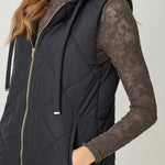 Quilted Gold Zip Puffer Vest - 3 Colors! - The Nines