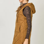 Quilted Gold Zip Puffer Vest - 3 Colors! - The Nines