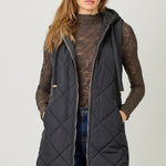Quilted Gold Zip Puffer Vest - 3 Colors! - The Nines