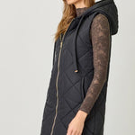 Quilted Gold Zip Puffer Vest - 3 Colors! - The Nines