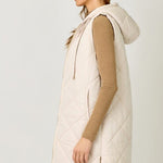 Quilted Gold Zip Puffer Vest - 3 Colors! - The Nines