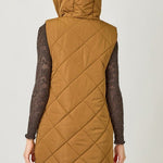 Quilted Gold Zip Puffer Vest - 3 Colors! - The Nines