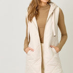 Quilted Gold Zip Puffer Vest - 3 Colors! - The Nines