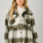 Peplum Plaid Jackets - 2 Colors! - The Nines