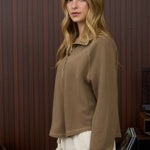 Washed Ribbed Snap Button Top - 2 Colors! - The Nines