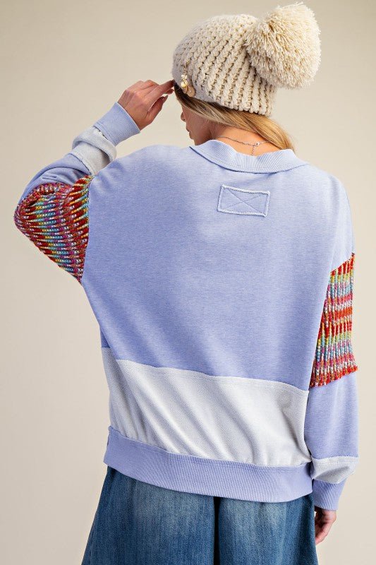 Jordyn Crochet Detail French Terry Pullover - 2 colors! - The Nines