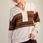 Jordyn Crochet Detail French Terry Pullover - 2 colors! - The Nines