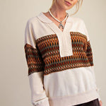Jordyn Crochet Detail French Terry Pullover - 2 colors! - The Nines