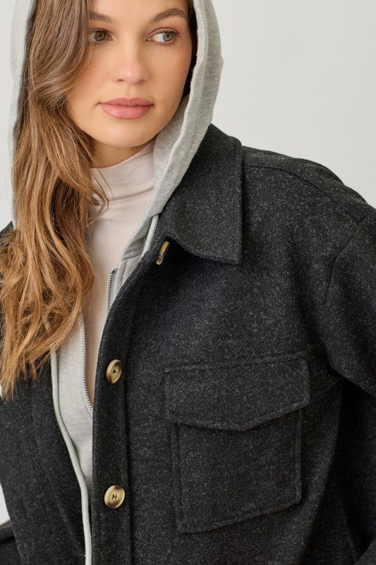 Black Hoodie Jacket - The Nines