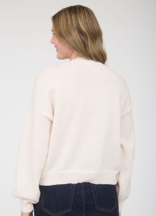 Cream Checkered Toggle Cardigan - The Nines