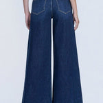 Vervet Beaming Dark Wash Palazzo Jean - The Nines