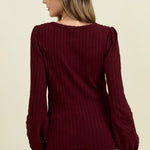 Textured Bubble Sleeve Tops - 3 colors! - The Nines