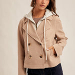 Cropped Jacket With Detachable Hood - 2 Colors! - The Nines