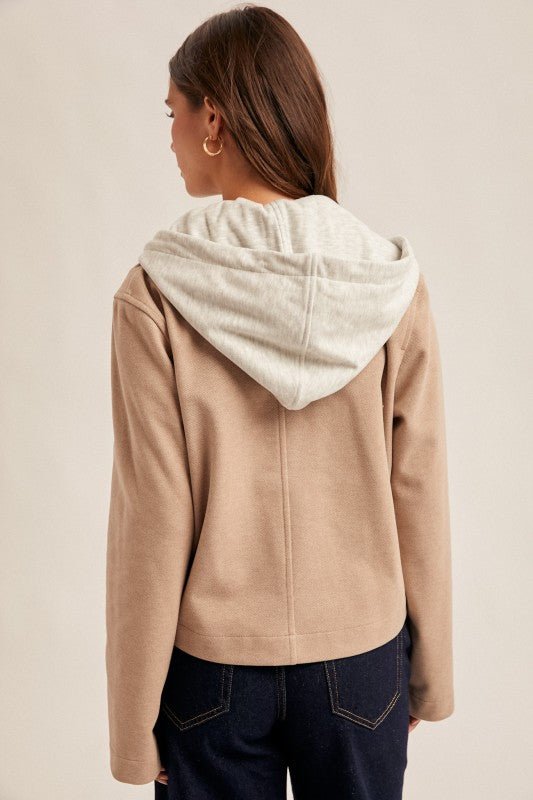 Cropped Jacket With Detachable Hood - 2 Colors! - The Nines
