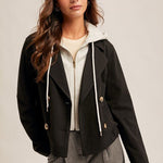 Cropped Jacket With Detachable Hood - 2 Colors! - The Nines