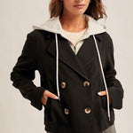 Cropped Jacket With Detachable Hood - 2 Colors! - The Nines