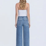 Flying Monkey Raw Hem Closeness High Rise Wide Leg Jean - The Nines