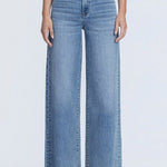 Flying Monkey Raw Hem Closeness High Rise Wide Leg Jean - The Nines
