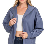 Blue Indigo Scuba Jacket - The Nines