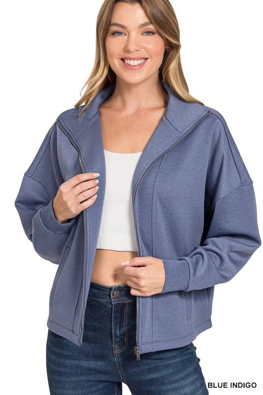 Blue Indigo Scuba Jacket - The Nines