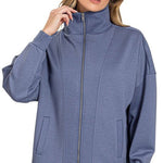Blue Indigo Scuba Jacket - The Nines
