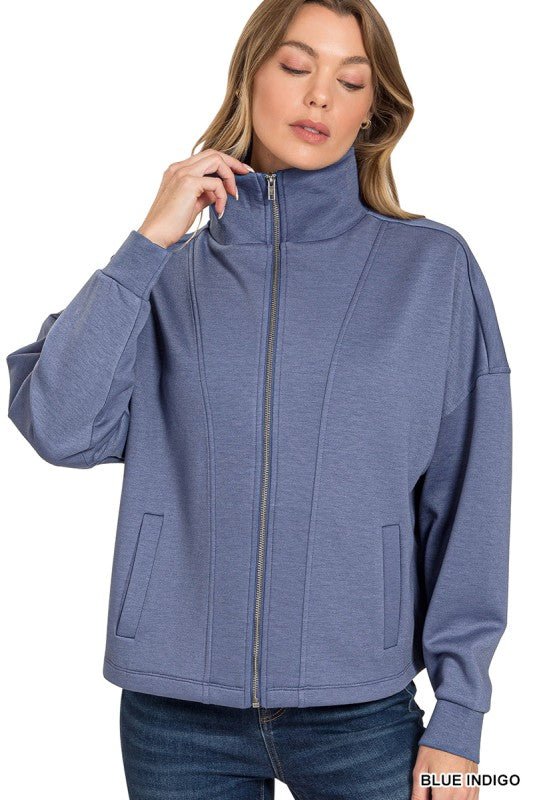 Blue Indigo Scuba Jacket - The Nines