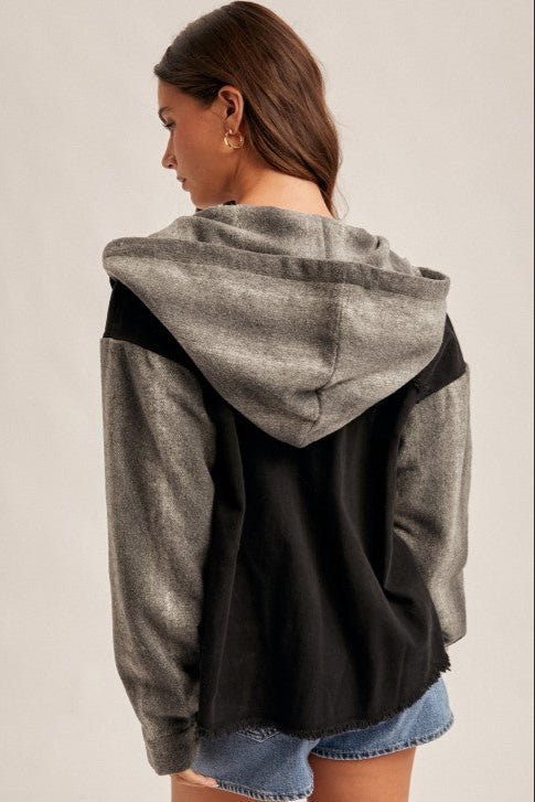 Black Plaid Sleeve Jacket - The Nines